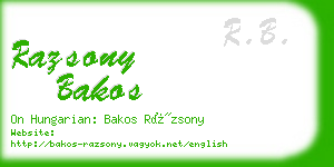 razsony bakos business card